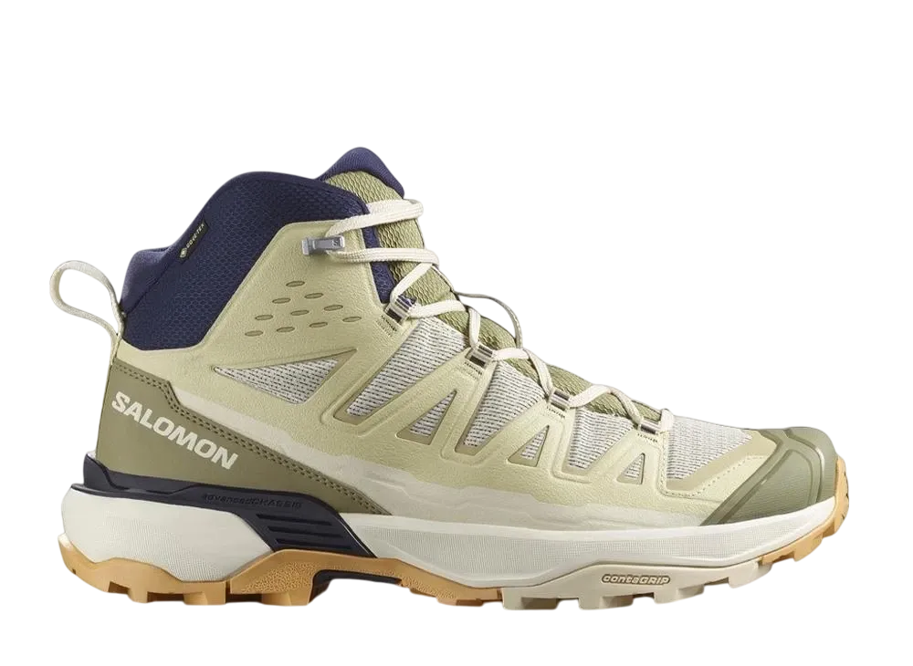 サロモン Xウルトラ360 エッジ ミッド ゴアテックス "アーモンドミルク/アロエ/マリタイムブルー"