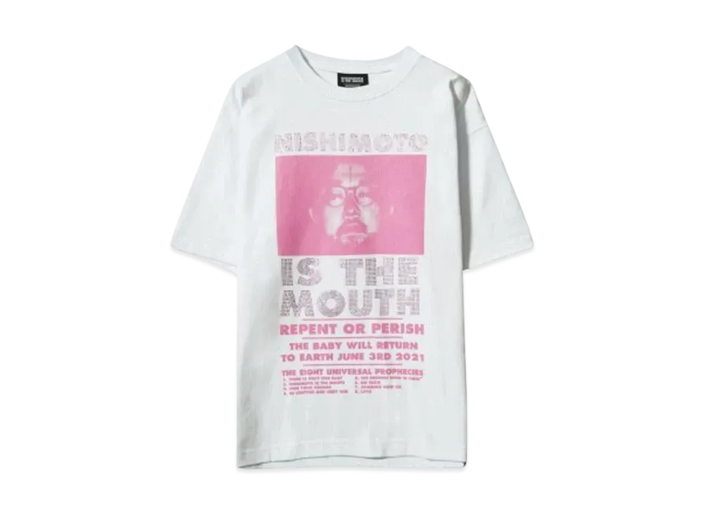 NISHIMOTO IS THE MOUTH CLASSIC S/S TEE Ex3 "WHITE x PINK"