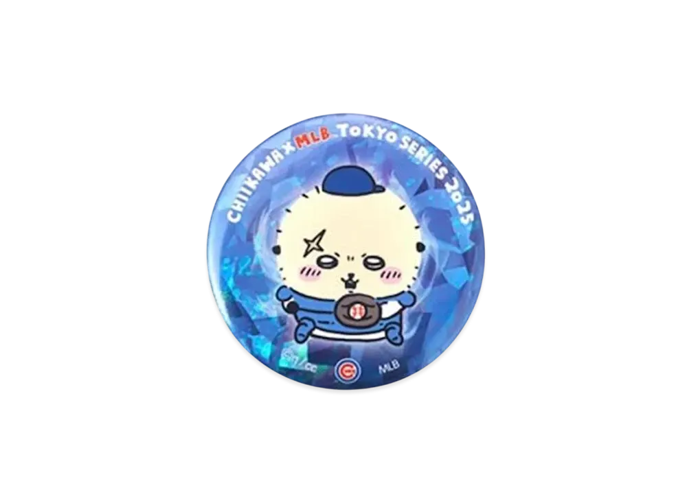 MLB x Chiikawa Tokyo Series Hologram Badge Rakko "Blue"