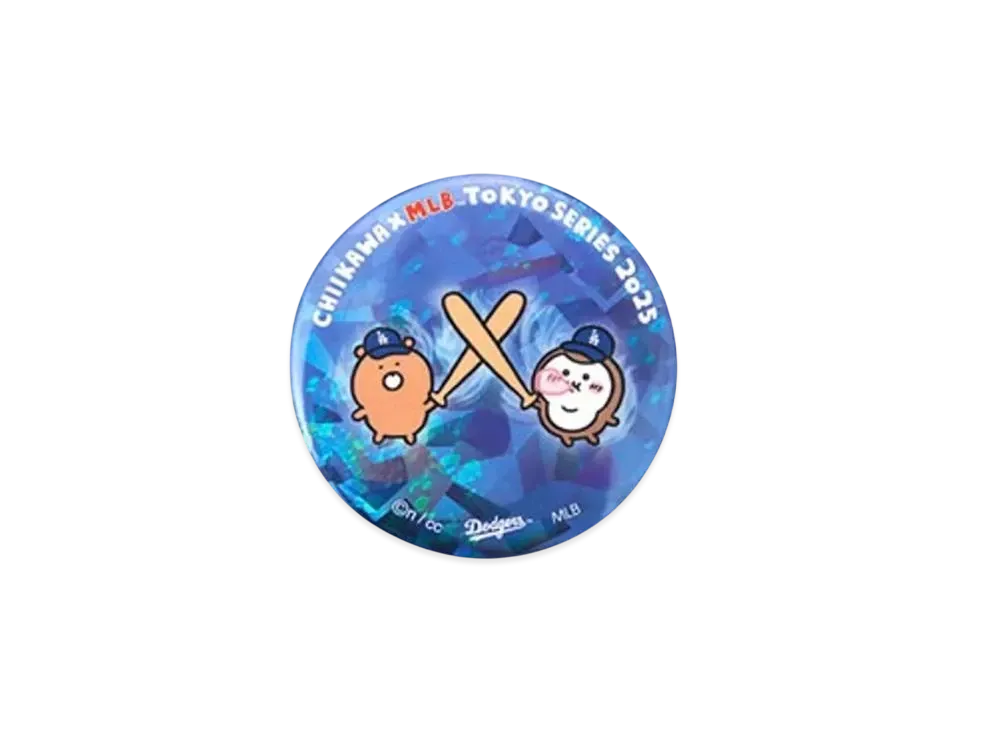 MLB x Chiikawa Tokyo Series Hologram Badge Kumanonuigurumi&Kabutomushi "Blue"