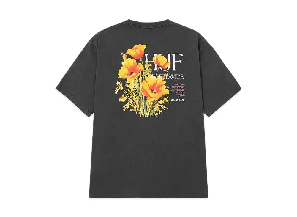 HUF Poppy Tee "Black"