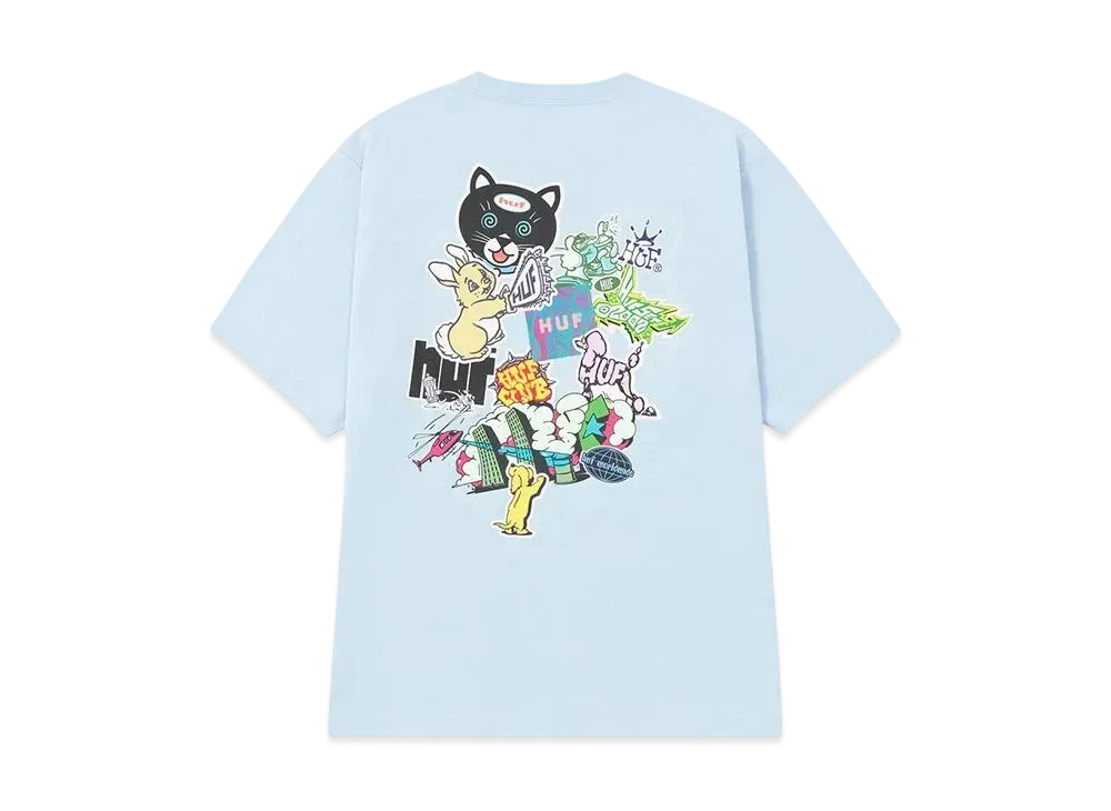 HUF Sticker Tee "Light Blue"