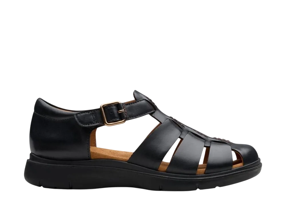 Clarks Women's Certina Sun "Black Leather"