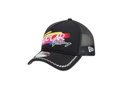 NEW ERA 9Forty A-Frame Tracker Daytona 500 Nascar Generic Logo "Black"