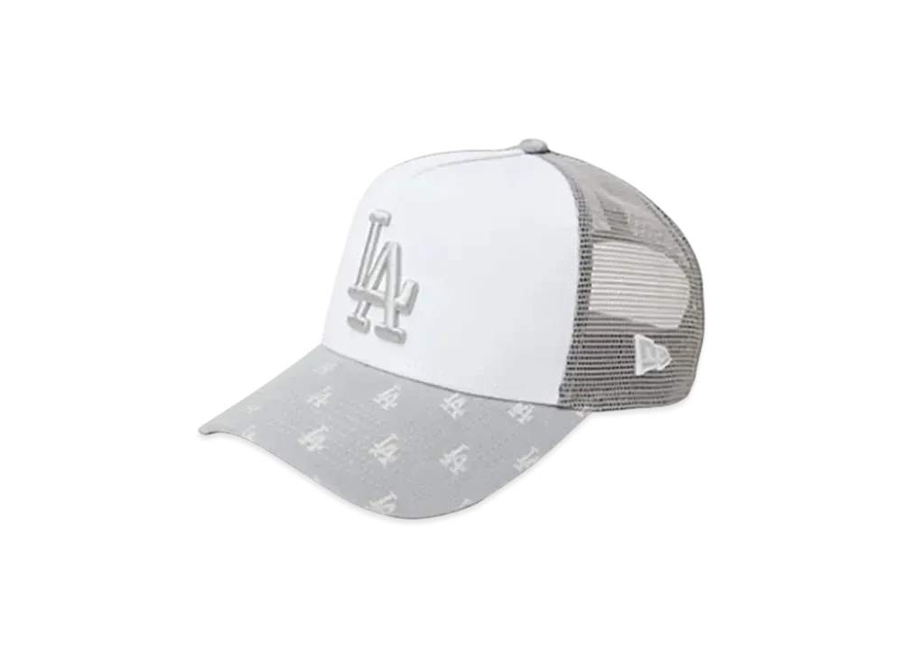 NEW ERA 9Forty A-Frame Tracker MLB Jacquard Los Angeles Dodgers "Gray/White"
