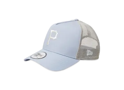 NEW ERA 9Forty A-Frame Tracker MLB Typewriter Pittsburgh Pirates "Sky Blue/Chrome White"