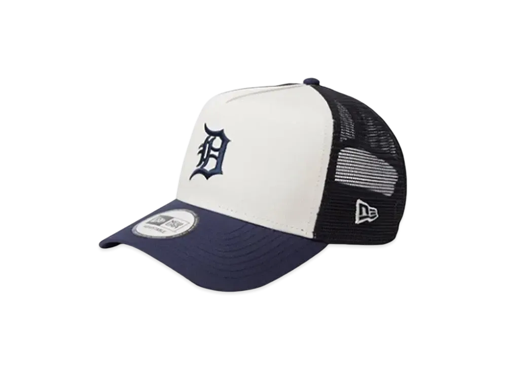 NEW ERA 9Forty A-Frame Tracker MLB Typewriter Detroit Tigers "Navy/Chrome White"