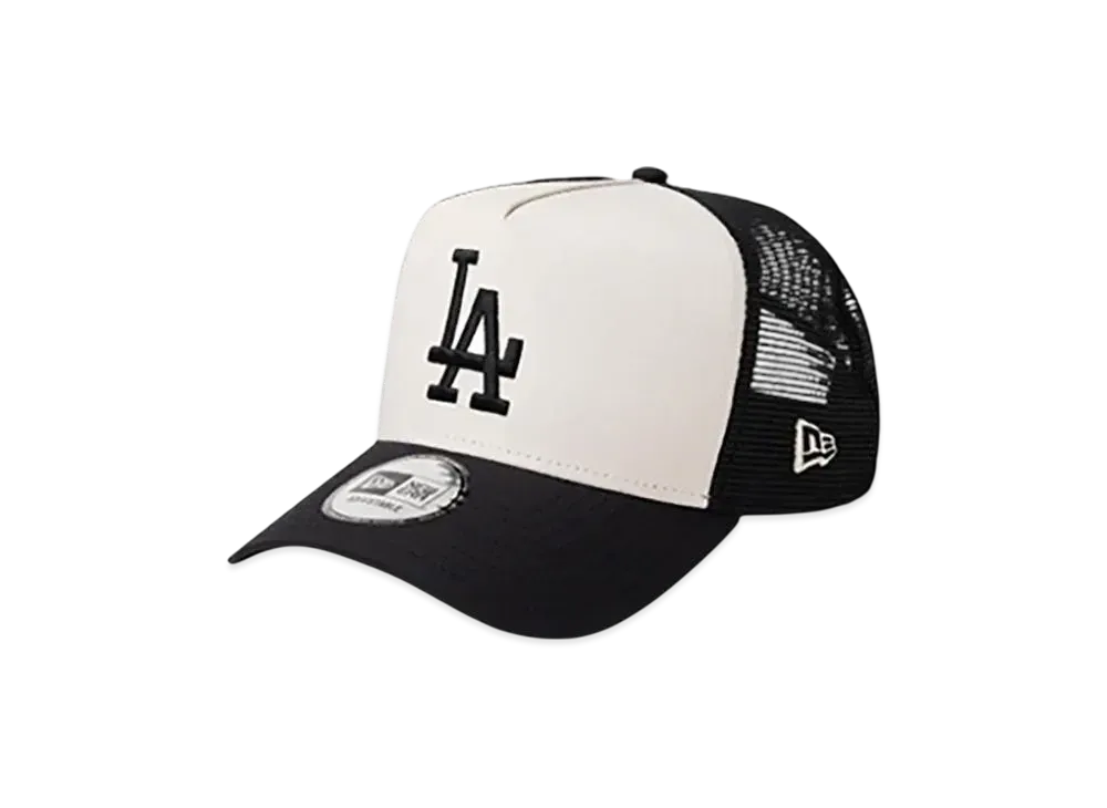 NEW ERA 9Forty A-Frame Tracker MLB Typewriter Los Angeles Dodgers "Black/Chrome White"