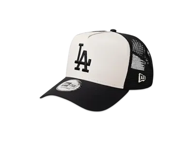 NEW ERA 9Forty A-Frame Tracker MLB Typewriter Los Angeles Dodgers "Black/Chrome White"