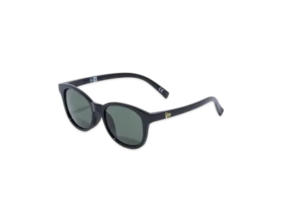 NEW ERA Sunglasses Wellington Square Lens Shiny Black Frame Green Polarized Lens "Black/Green"