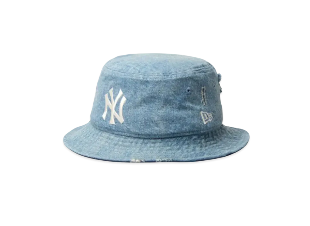 NEW ERA Bucket 01 Damaged Series New York Yankees "Washed Denim"