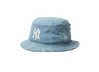 NEW ERA Bucket 01 Damaged Series New York Yankees "Washed Denim"