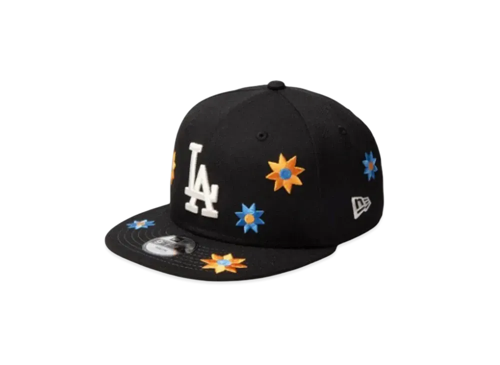NEW ERA Youth 9Fifty Flower Embroidery Los Angeles Dodgers "Black"