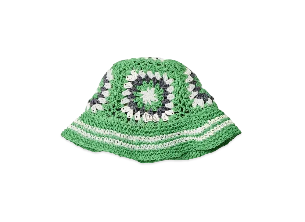 NEW ERA Crochet Knit Bucket Paper "Green"