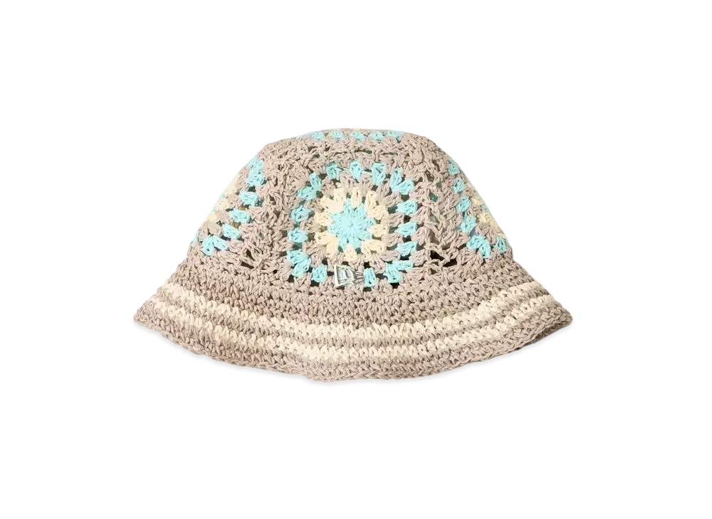 NEW ERA Crochet Knit Bucket Paper "Beige"