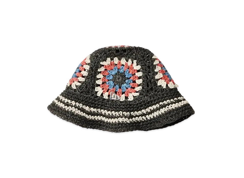 NEW ERA Crochet Knit Bucket Paper "Black"