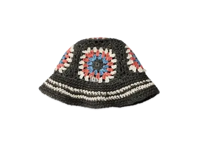 NEW ERA Crochet Knit Bucket Paper "Black"