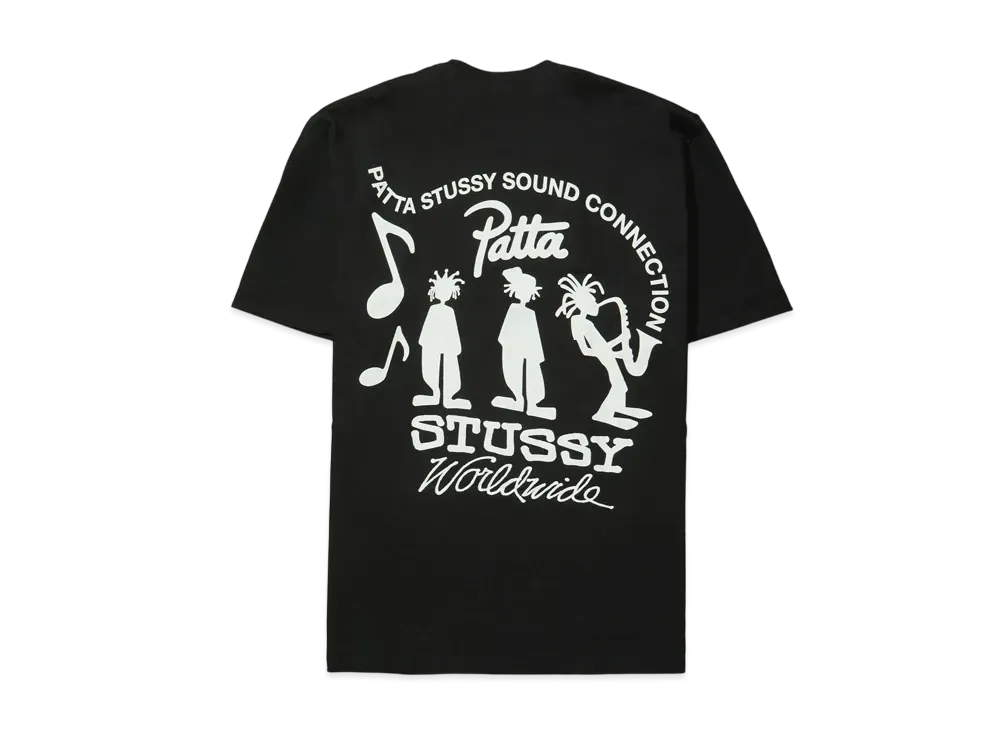 Stussy x Patta Sound Connection Tee "Black" 3903843