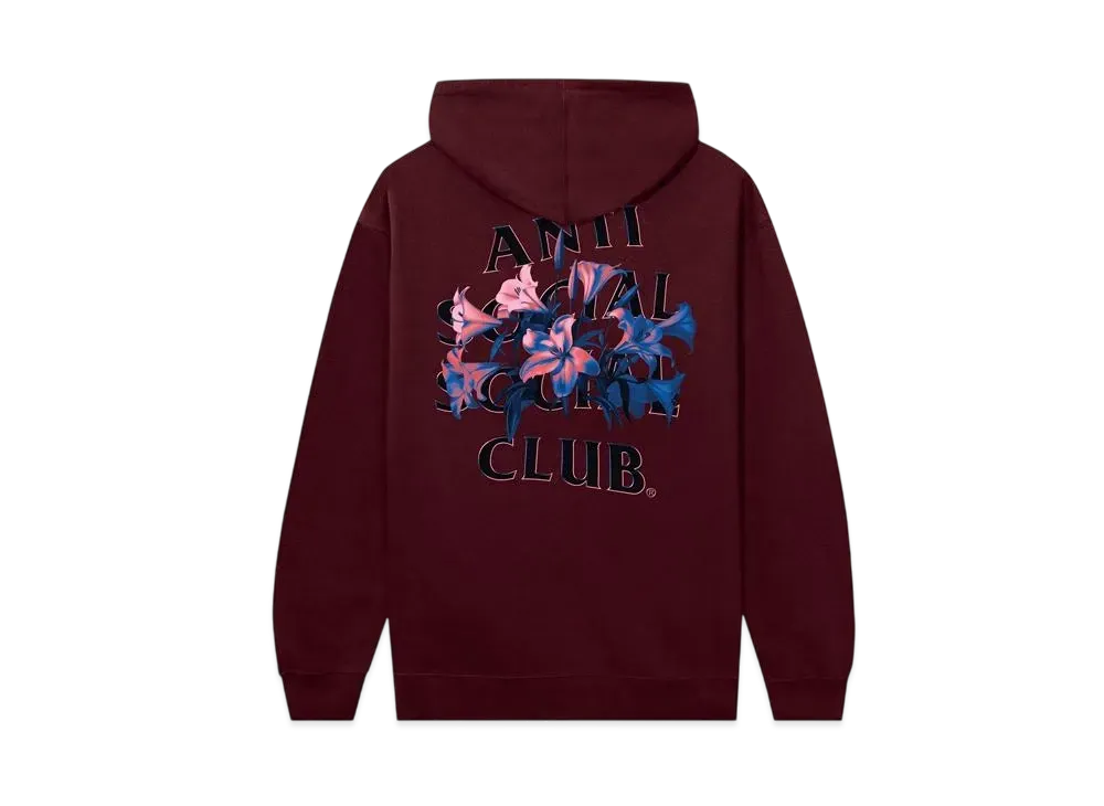 ANTI SOCIAL SOCIAL CLUB Trimmed Hoodie "Maroon"