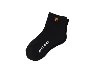A BATHING APE Baby Milo One Point Socks "Black"