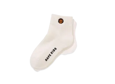 A BATHING APE Baby Milo One Point Socks "White"