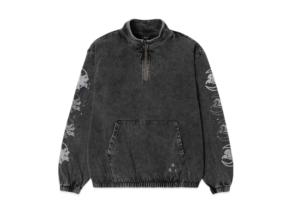 HUF Pegasus Half Zip Top "Black"