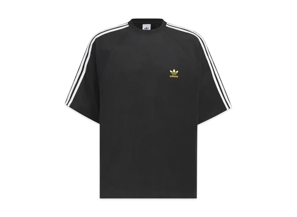 adidas Short Sleeve Terry T-shirt "Black/Gold Metallic"