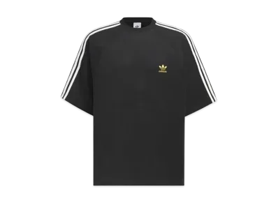 adidas Short Sleeve Terry T-shirt "Black/Gold Metallic"