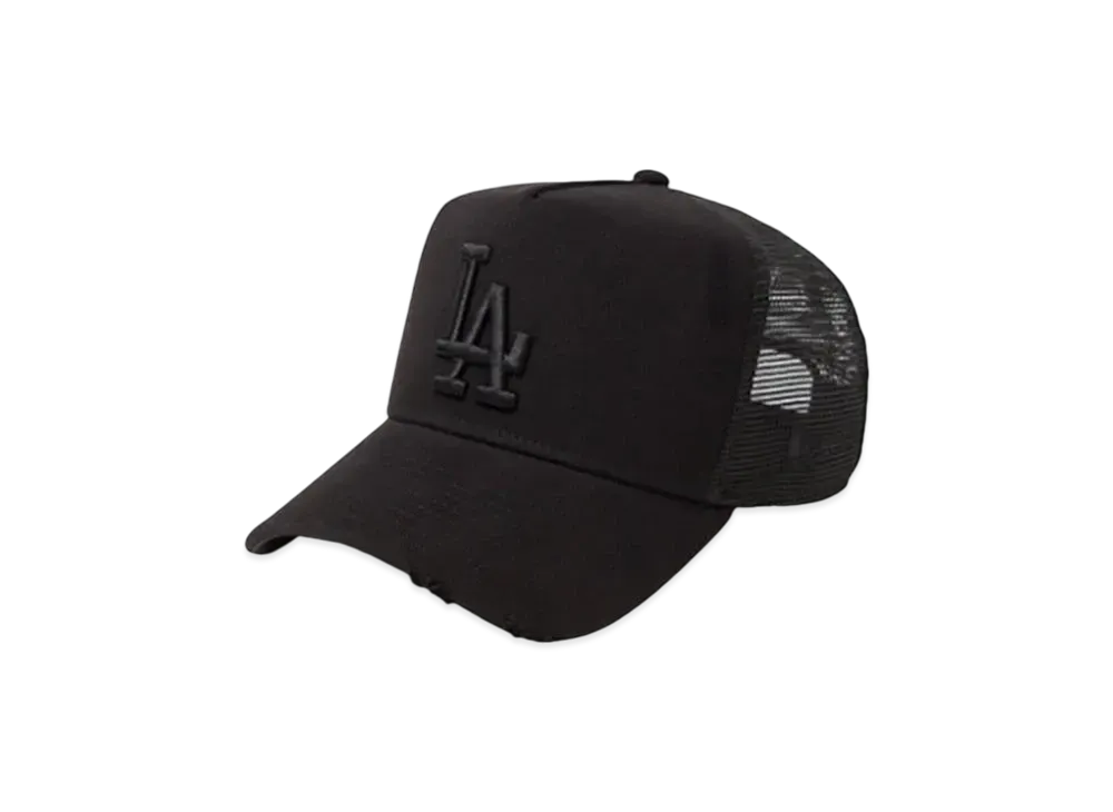 NEW ERA 9Forty A-Frame Tracker Damaged Series Los Angeles Dodgers "Black"