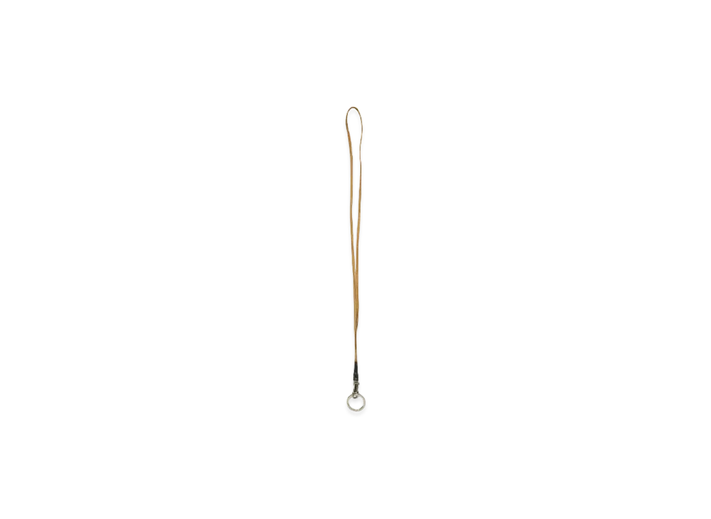nonnative VOYAGER KEY RING WITH LEATHER STRAP by END "SAND"