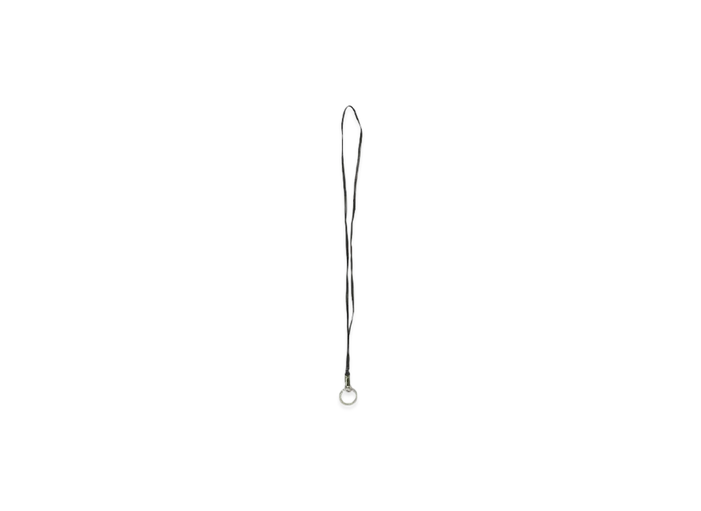 nonnative VOYAGER KEY RING WITH LEATHER STRAP by END "BLACK"