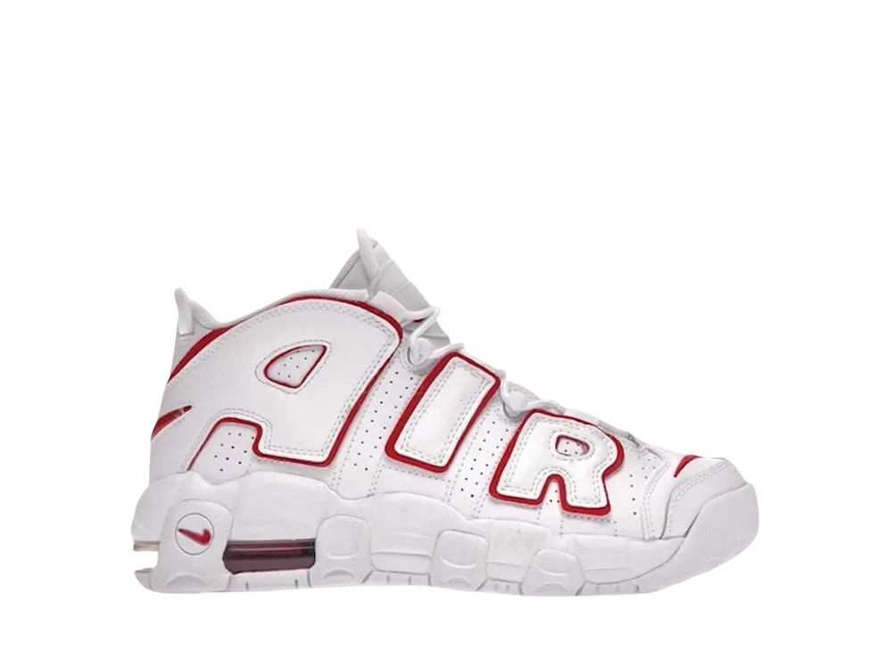 ナイキ GS エアモアアップテンポ "ホワイト/バーシティレッド/ホワイト" (キッズ)