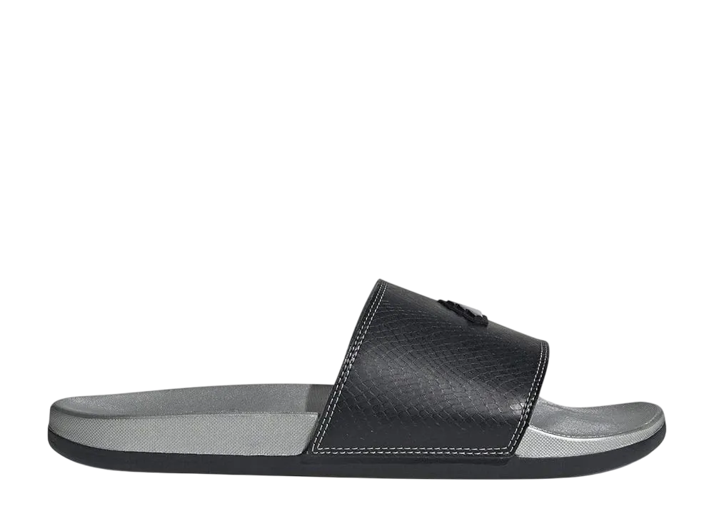 adidas Adilette Comfort Slides "Core Black/Silver Metallic"