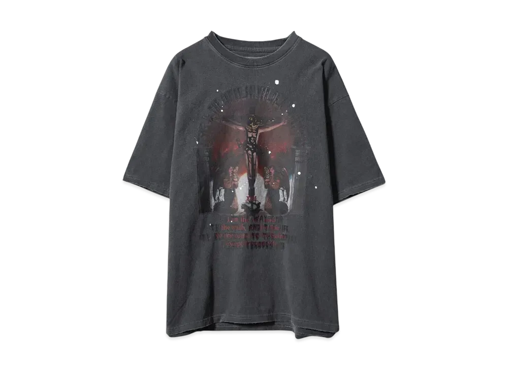 SOMEIT TRUTH VINTAGE TEE "STONE GREY"