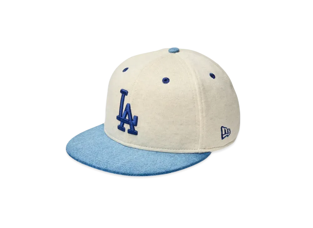 NEW ERA 59Fifty MLB Oatmeal Heather Los Angeles Dodgers "Oatmeal/Navy"