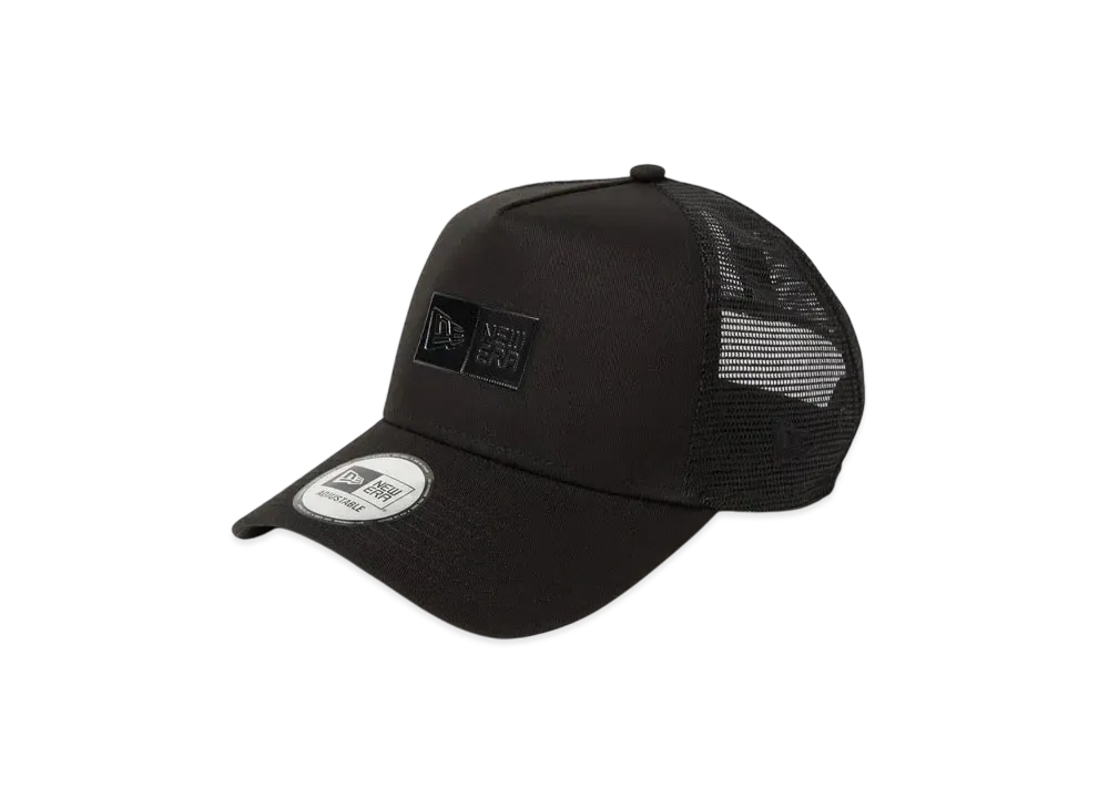 NEW ERA 9Forty A-Frame Tracker Box Logo TPU Logo "Black/Black"