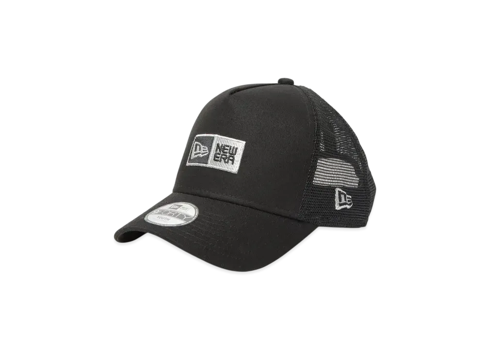 NEW ERA Youth 9Forty A-Frame Tracker Box Logo "Black/Black"