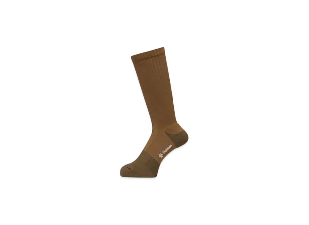 Goldwin Paper Fiber Arch Support Pile Mid Cut Socks (C3 Fit/Unisex) "Brown Gold"