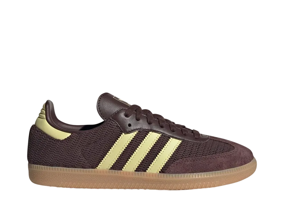adidas Women's Samba OG "Shadow Brown/Powder Yellow/Gum"