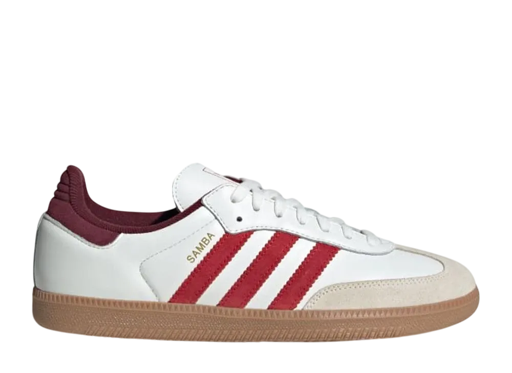 adidas Samba OG "Core White/Better Scarlet/Shadow Red"