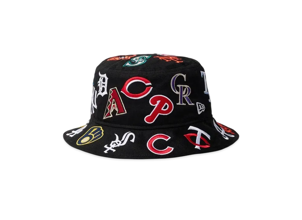 NEW ERA Bucket 01 Team Logo Allover MLB "Black"
