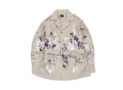 NEEDLES Safari Jacket Cotton Gabardine "Paint Khaki"
