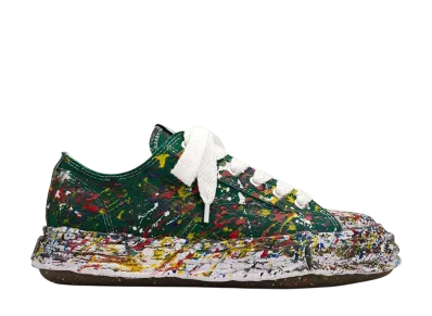 Maison MIHARA YASUHIRO PETERSON23 OG Sole Sputtering Paint Canvas Low-top Sneaker "Green"