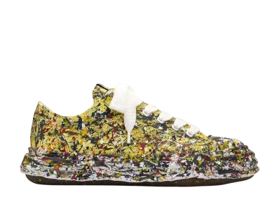 Maison MIHARA YASUHIRO PETERSON23 OG Sole Sputtering Paint Canvas Low-top Sneaker "Yellow"