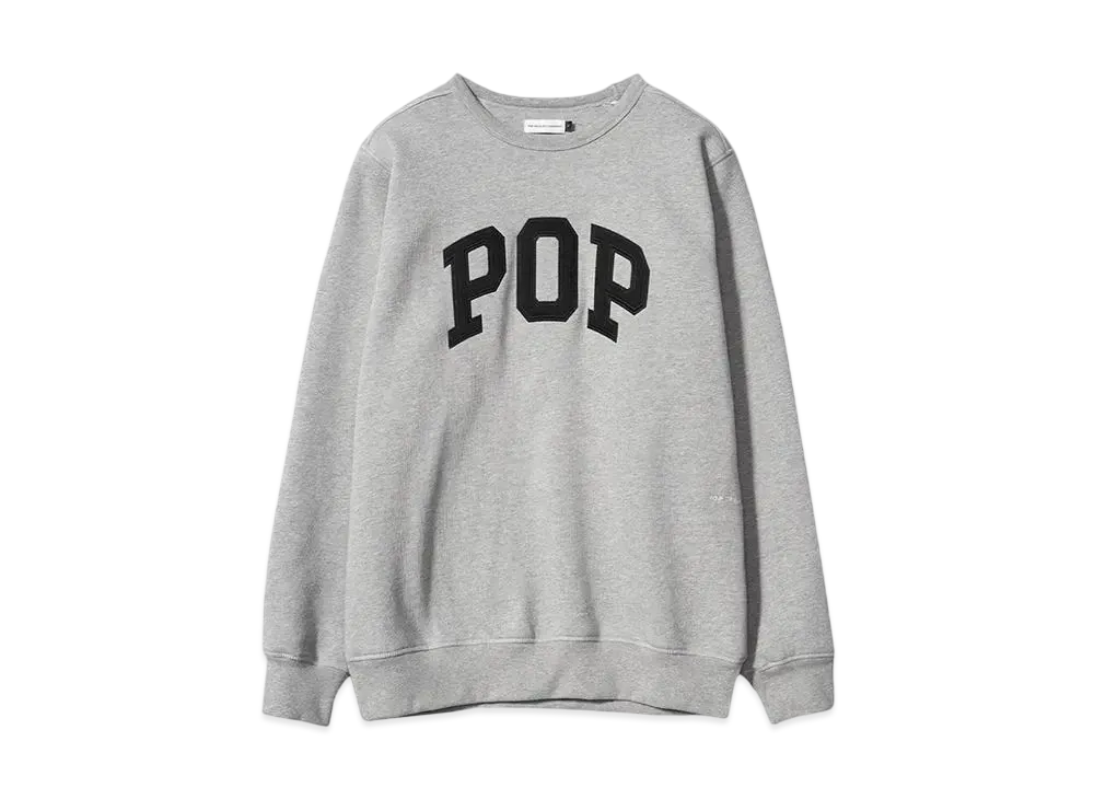 POP TRADING COMPANY arch crewneck sweat"GREY"