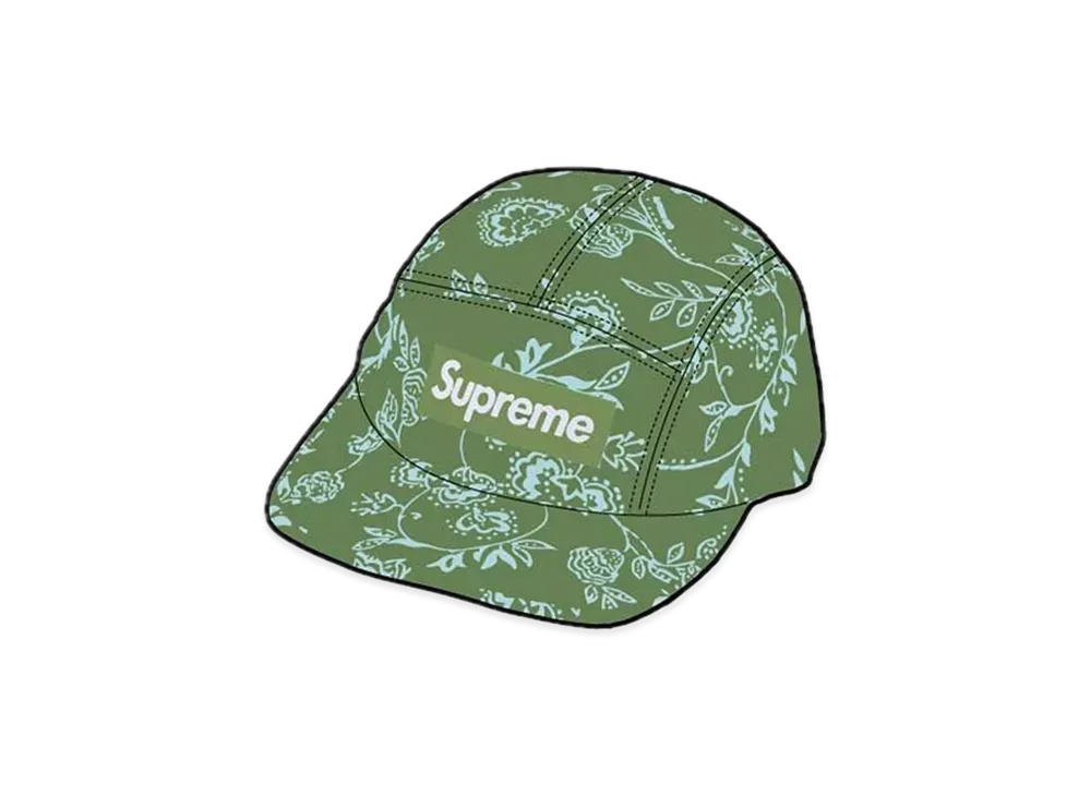 Supreme Floral Jacquard Camp Cap "Olive"