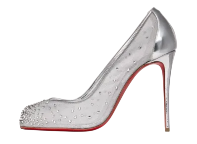 Christian Louboutin × Maison Margiela Women's Bridiela Una Strass "Silver"