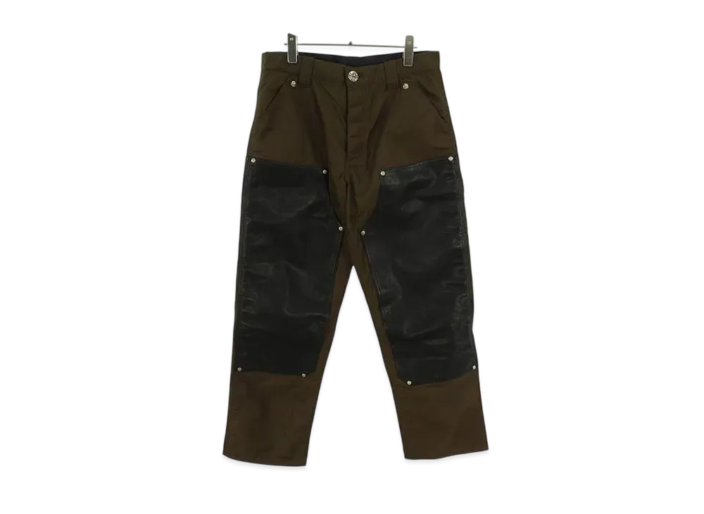 Chrome Hearts Cemetery Cross Patch Double-Knee Carpenter Pants "Brown"