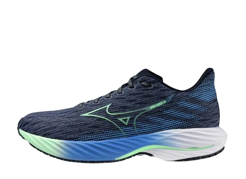 ミズノ ウエーブライダー28 "ダークグレー/パープル/ミントグリーン"