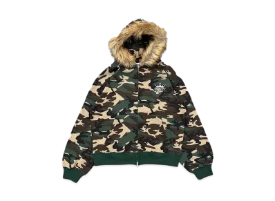 9090 Far Thermal Zip Hoodie "GREEN CAMO"